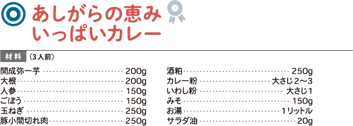 あしがらの恵みいっぱいカレー