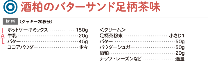 酒粕のバターサンド足柄茶味