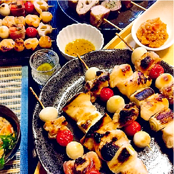 塩酒粕の串焼きバラエティ