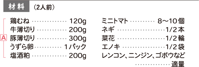 材料 3人前