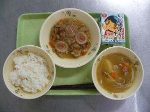 「給食配膳」