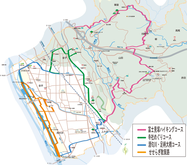 ハイキングコース地図の画像