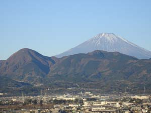矢倉岳と富士山の遠景の画像