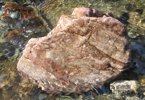 河原の石灰岩の画像