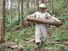 階段づくりの現場の画像