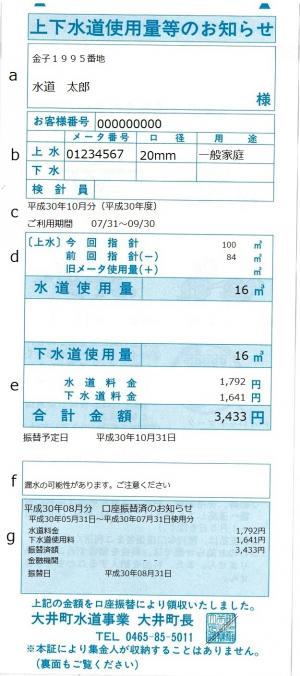 検針票見本