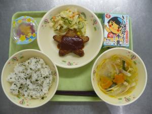 「給食配膳」